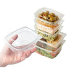 DELI CONTAINERS WITH HINGED LIDS