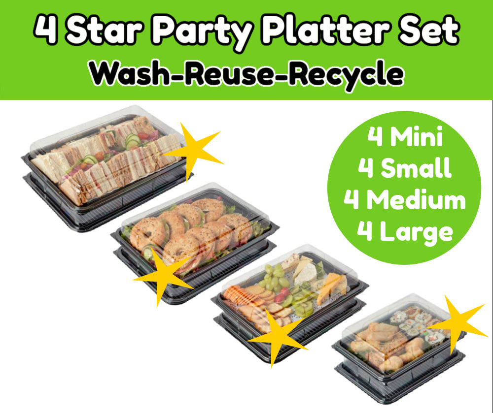 4 Star Set - 4 Each of The Biggest Selling Platters - 4 Large, 4 Medium, 4 Small, 4 Mini