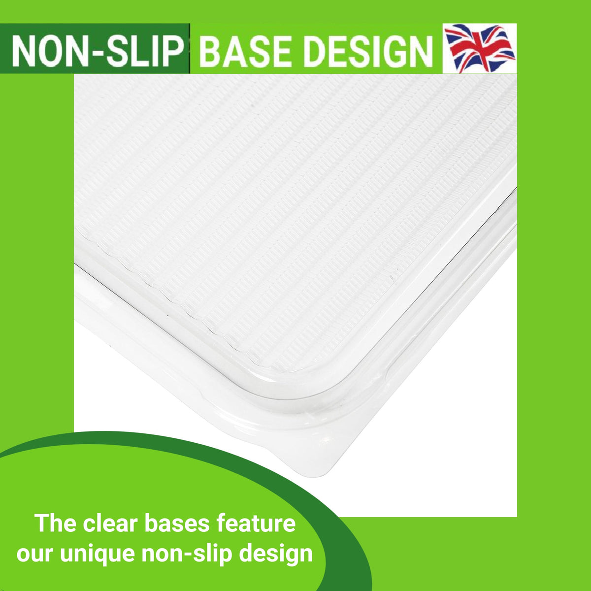 30 x Clear Base Platter & Lids Combi Set (10 Large, 10 Medium, 10 Small)