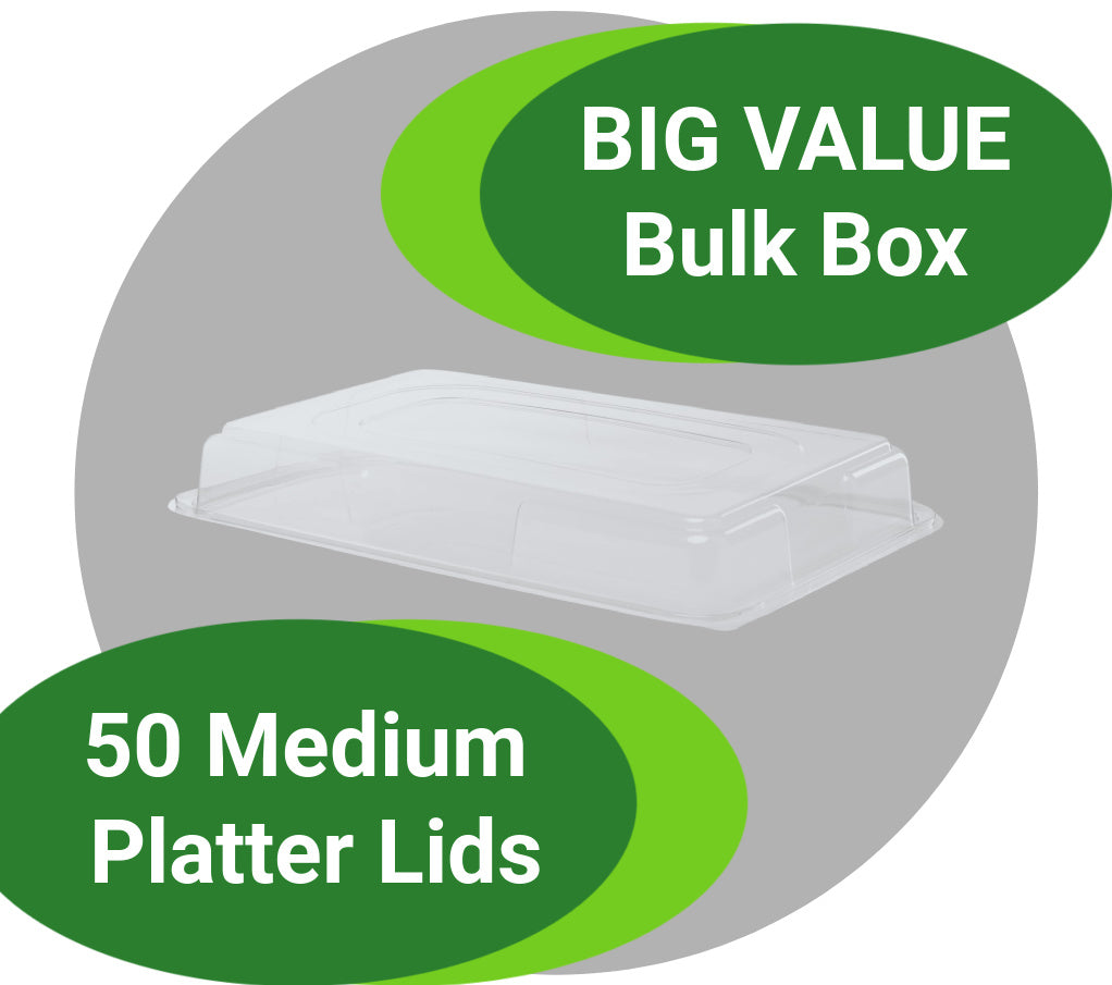 50 Medium Platter Lids - Bulk box - Caterline