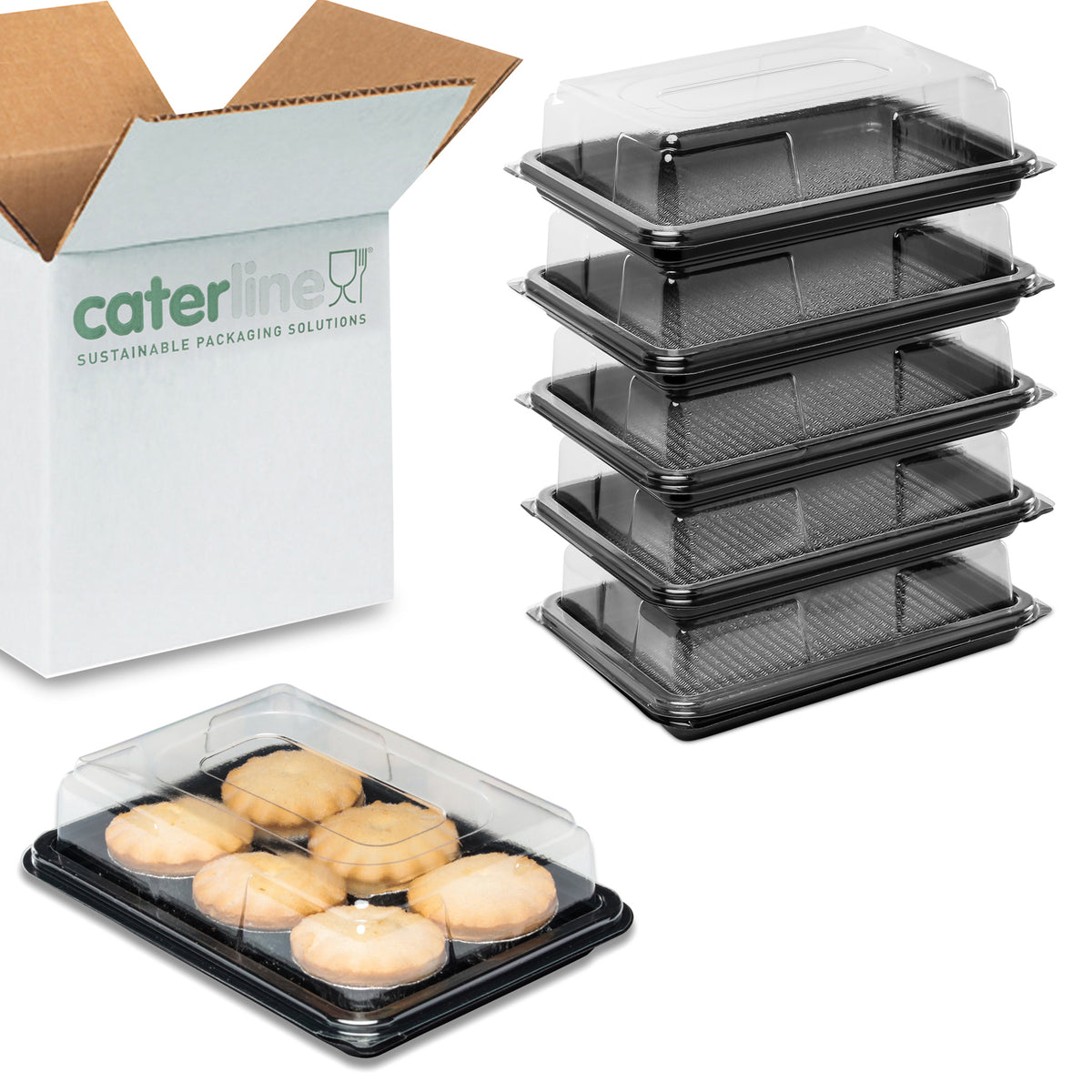 15 x Mini Platters + Lids - Great For Individual Sandwich Selections, Cakes & Sweets!