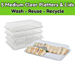 5 Clear Medium Base Platters & Lids - Clearly The Best