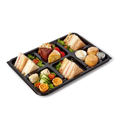 6 Platter Party Set - One each ofMini, Small, Medium, Large, Dip Platter & 6 Cavity with Lids