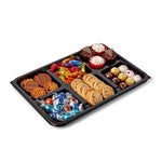 5 Large, 6 Cavity Platters & Clear Lids PLUS 5 Allergy Labels - Great For Cream Teas & Sweets