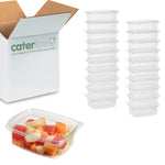 300 x 750cc Clear Deli Food/Salad/Cake Container With Hinged Lid - Bulk Box - Recyclable rpet