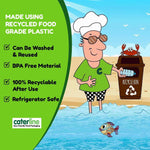 50 Medium Catering Platters & 50 Lids & 50 Allergy Labels features eco-friendly packaging with BPA free recyclable material.