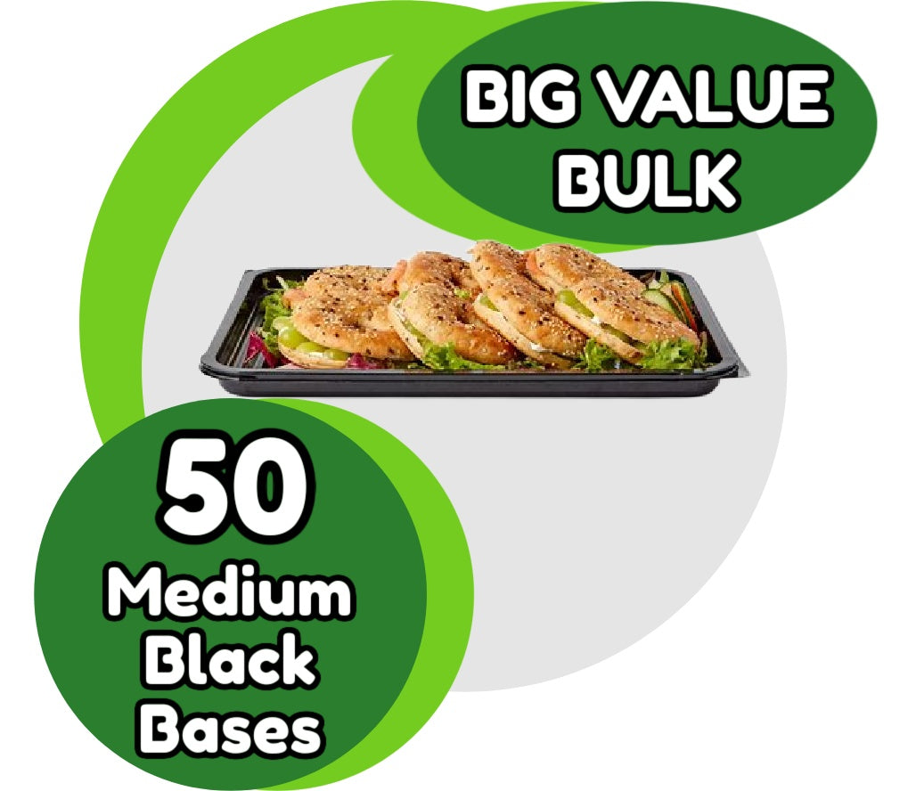 50 Medium Platter Bases - BIG VALUE BULK PACK Use on their own or with Medium Platter Lids