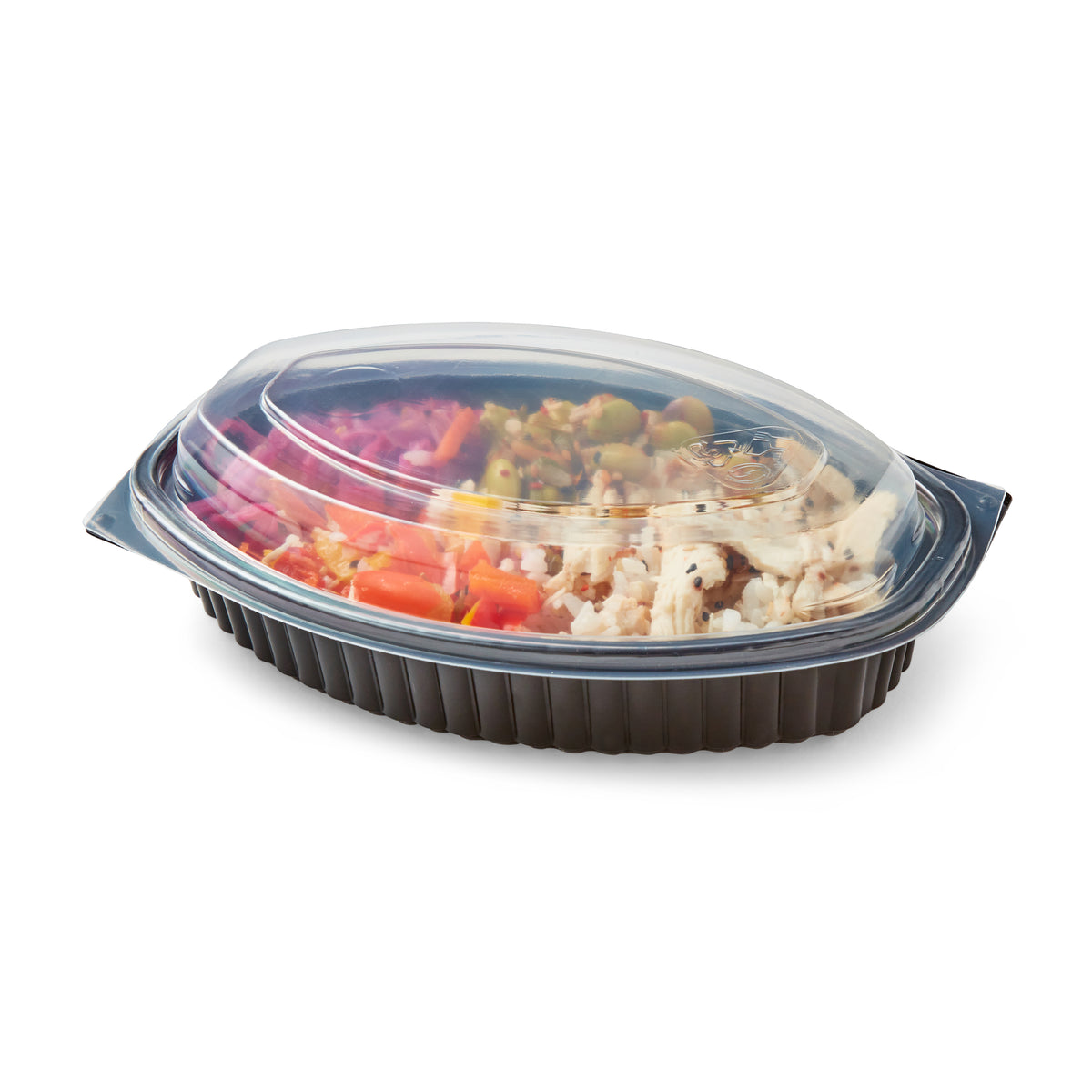 10 x 520 ml (18.3 ounce) Microwavable Meal Prep Hot Food Containers & Lids (207mm x 143mm x 59mm)