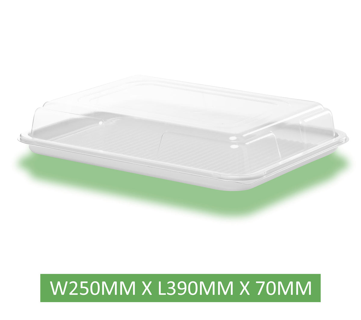 30 x Caterline Combi Clear Base Sandwich Platters with Lids (10 Large, 10 Medium, 10 Small)