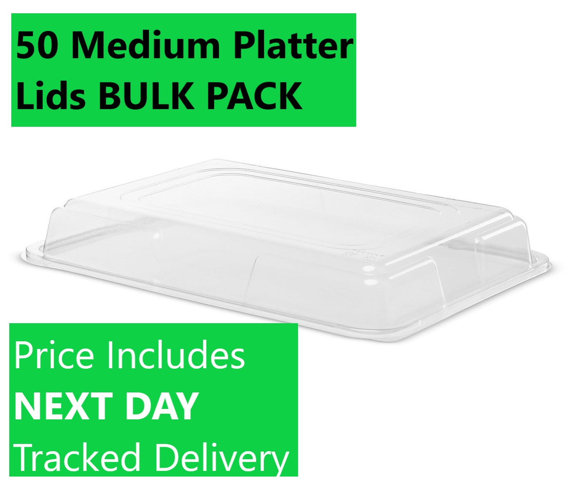 50 Medium Platter Lids - BIG VALUE BULK PACK For use with Medium Platter Bases