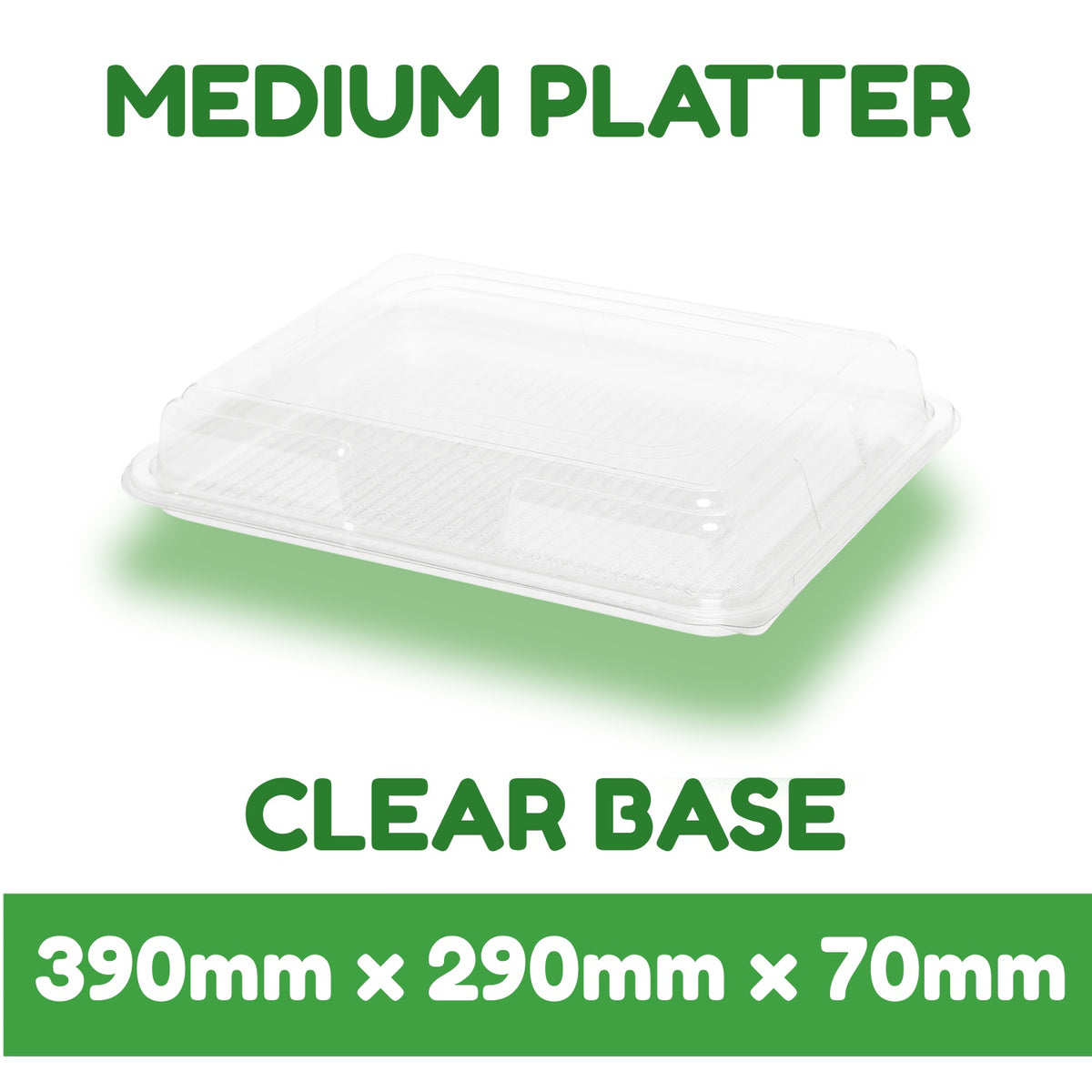 5 Clear Medium Base Platters & Lids - Clearly The Best