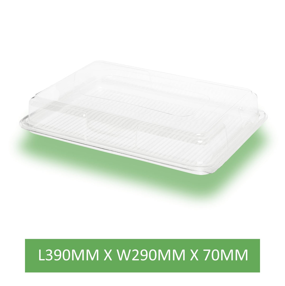 30 x Clear Base Platter & Lids Combi Set (10 Large, 10 Medium, 10 Small)