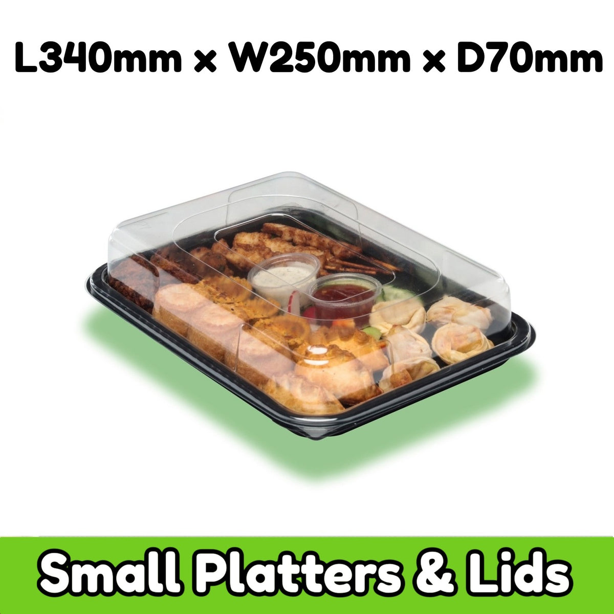 50 Small Platter Bases & 50 Small Platter Lids - BUMPER BOX