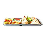 5 Large Silver Party Dips Trays with Clear lids - 450mm x 310mm