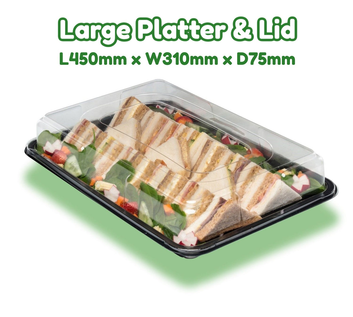 50 Large Platter Lids - PLUS 5O Free Allergy Labels For use with Caterline Large Platter Bases