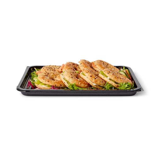 5 Medium Sandwich Platters + Lids PLUS 1 Extra FREE - Great For All Party Food