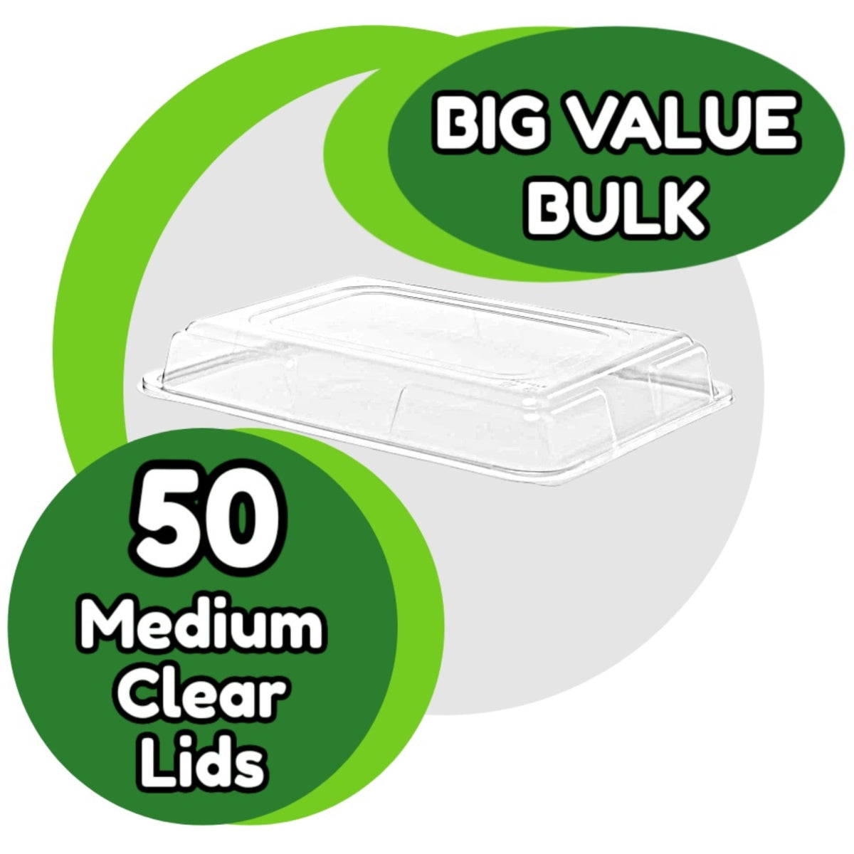 50 Medium Platter Lids - BIG VALUE BULK PACK For use with Medium Platter Bases