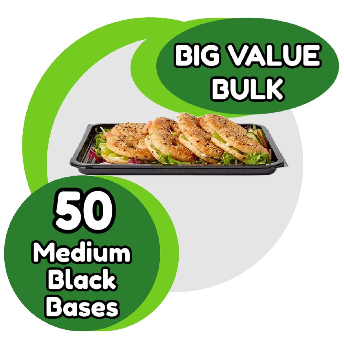 50 Medium Platter Bases - BIG VALUE BULK PACK Use on their own or with Medium Platter Lids