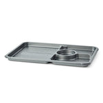 5 Large Silver Party Dips Trays with Clear lids - 450mm x 310mm