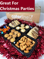 5 Large, 6 Cavity Platters & Clear Lids PLUS 5 Allergy Labels - Great For Cream Teas & Sweets