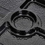 5 x Large Black Dips Trays with lids for Party Food and Dips (450mm x 310mm) - Caterline -