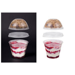 30 x Twin Compartment Dessert Pot - Cup/Flat lid/Domed Lid - Caterline -