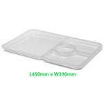 5 x Large ‘Glass Effect’ Dips Trays with lids for Party Food and Dips (450mm x 310mm) - Caterline -