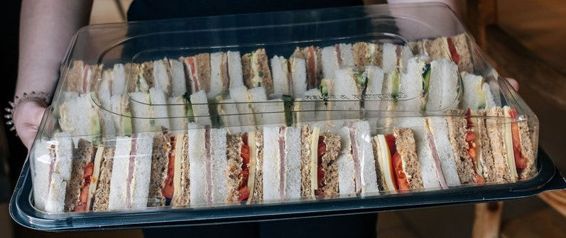 5 Large Platters + Lids - Great for Caterers & Perfect For Sandwiches!