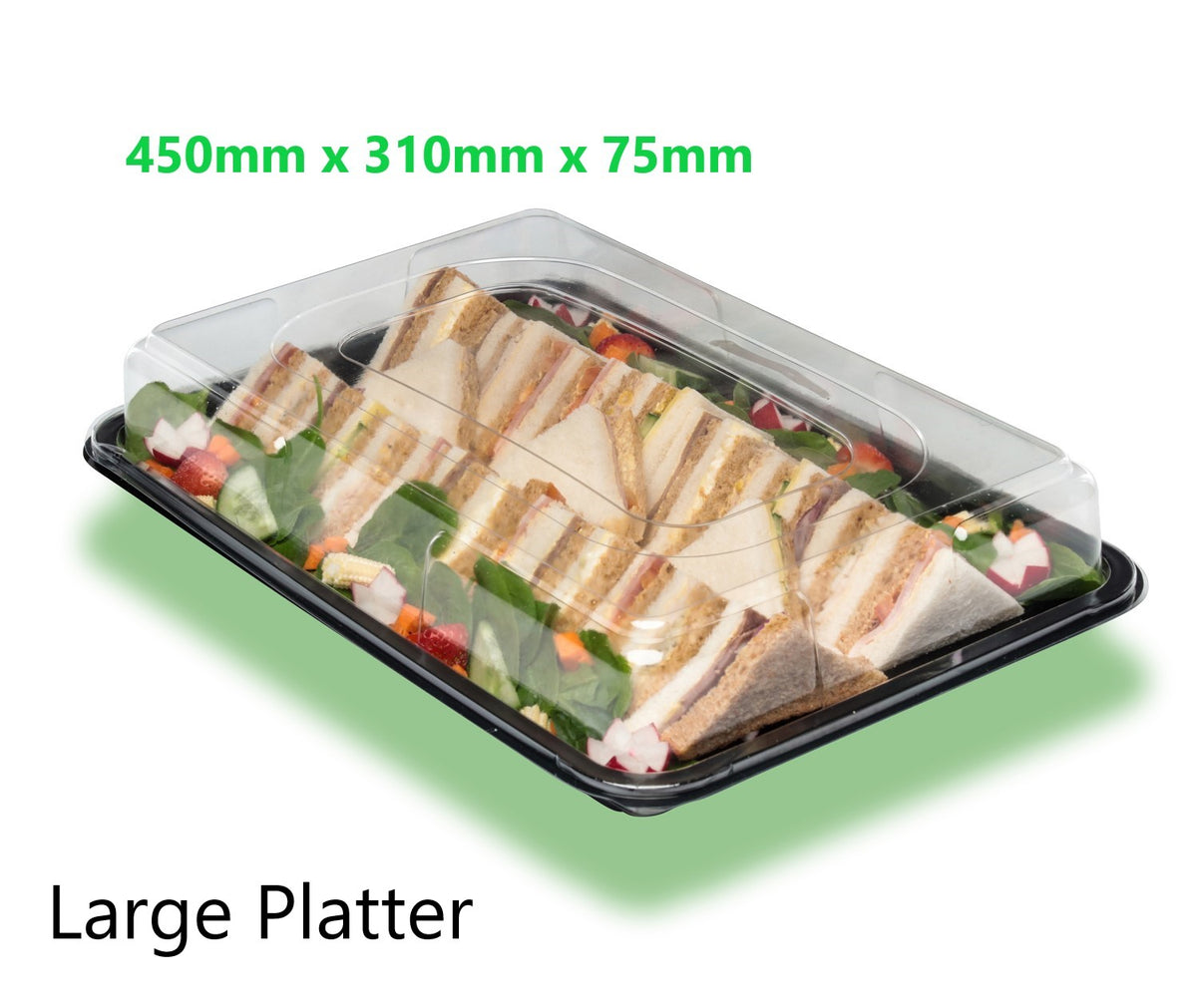 15 x Caterline Combi Best Seller Sandwich Platters with Lids (5 Large, 5 Medium, 5 Small)