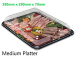 15 x Caterline Combi Best Seller Sandwich Platters with Lids (5 Large, 5 Medium, 5 Small)